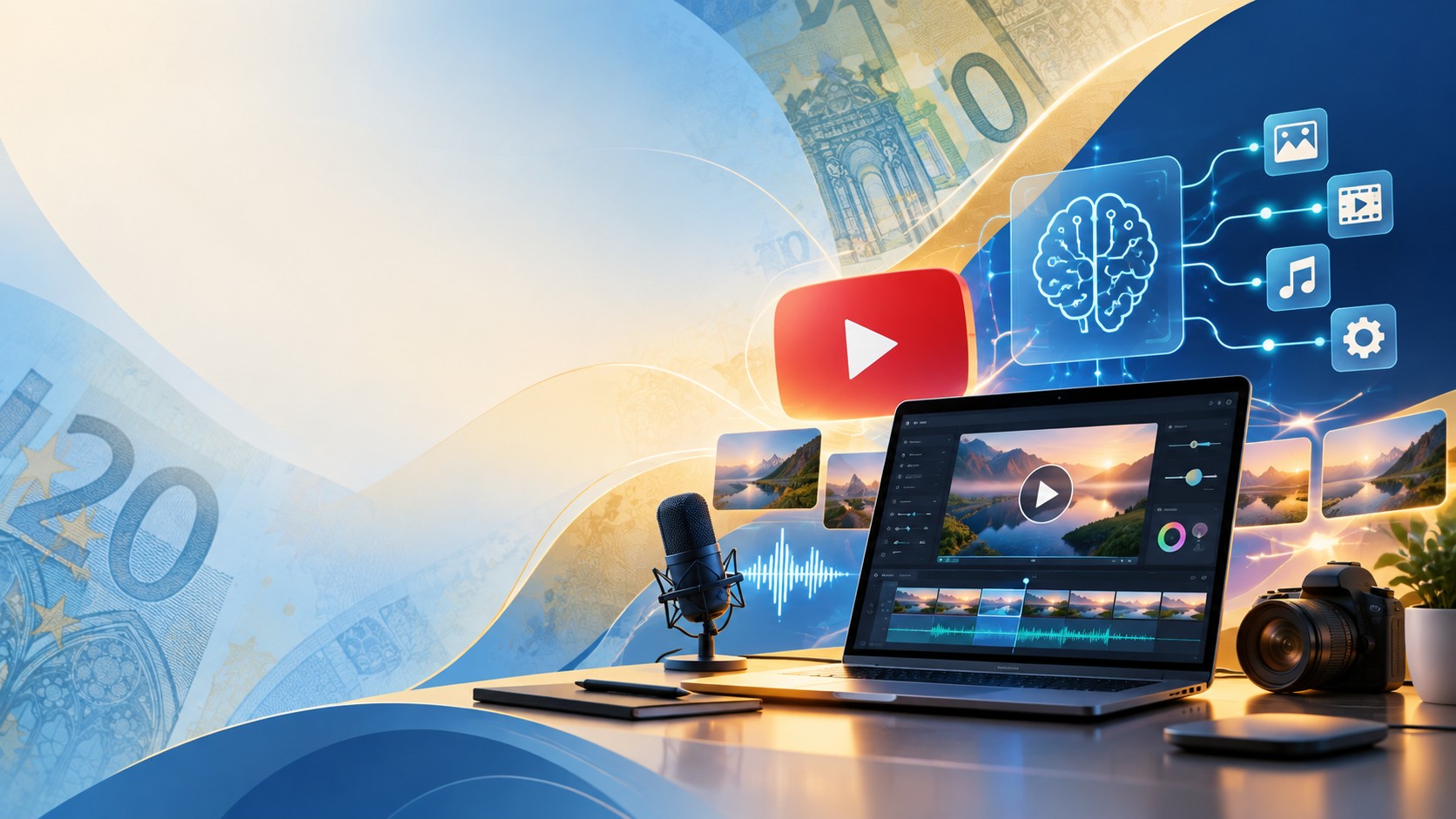 Poste de production vidéo pour une chaîne YouTube assistée par IA
